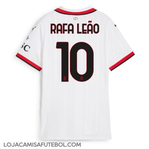 Camisa de Futebol AC Milan Rafael Leao #10 Equipamento Secundário Mulheres 2024-25 Manga Curta